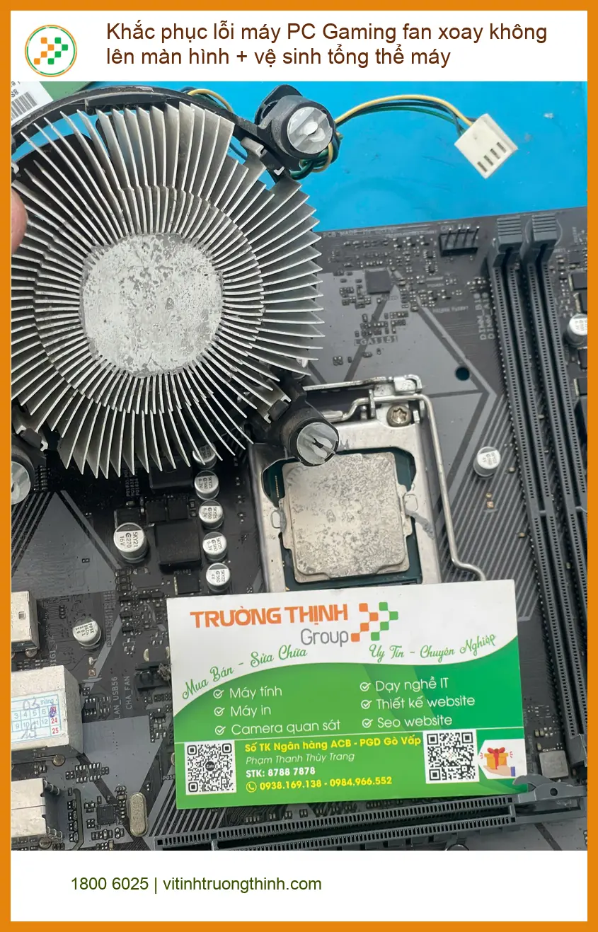 Cô Hà tìm chỗ khắc phục lỗi PC Gaming fan không lên màn hình Quận Phú Nhuận