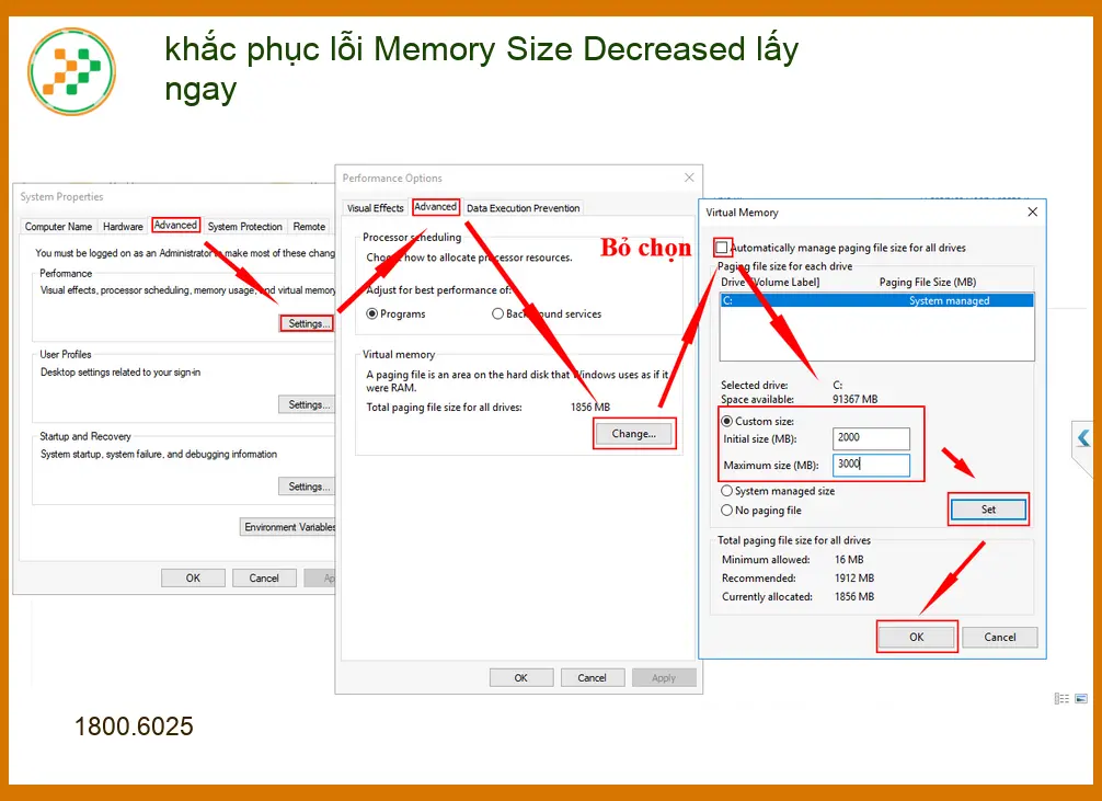 Sửa Laptop khắc phục lỗi Memory Size Decreased lấy ngay - Địa chỉ uy tín