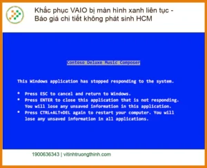 Sửa Laptop VAIO màn hình xanh liên tục – Địa chỉ trung tâm hỗ trợ gần đây