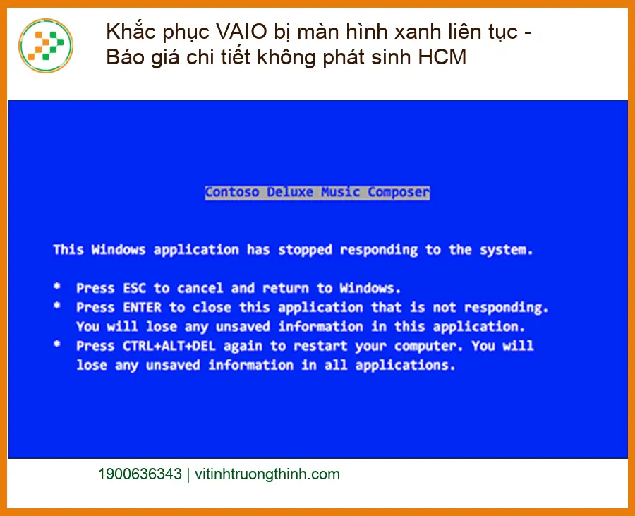 Sửa Laptop VAIO màn hình xanh liên tục - Địa chỉ trung tâm hỗ trợ gần đây