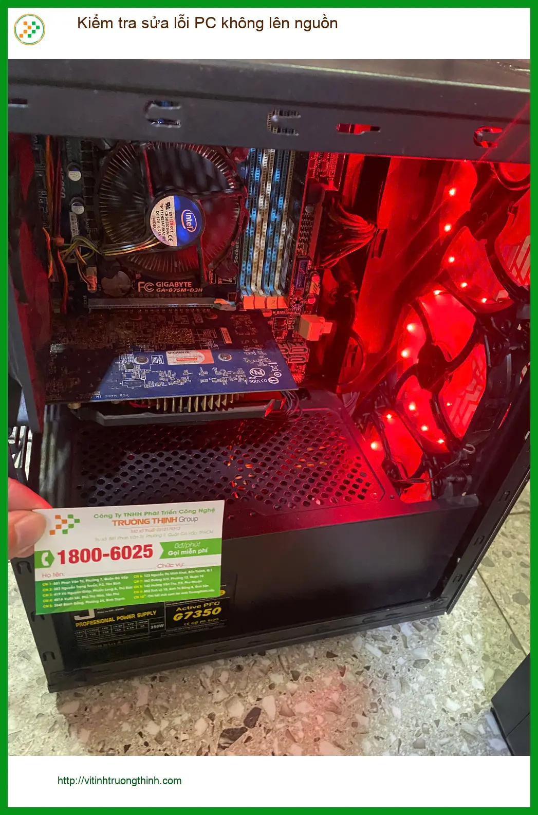 Dịch vụ sửa PC không lên nguồn Quận 7 - Anh Minh Triết IT tin dùng ảnh thực tế 2
