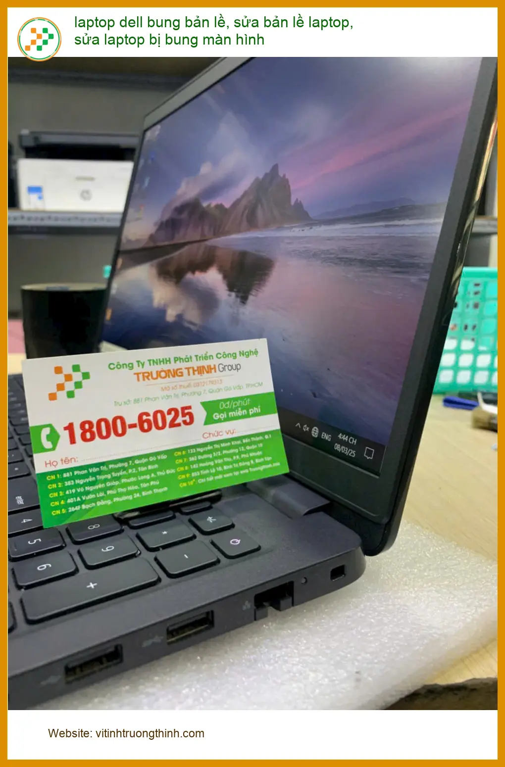 Dịch vụ sửa bản lề laptop Dell bung màn hình cho Anh Khánh Bình Thạnh ảnh thực tế 1