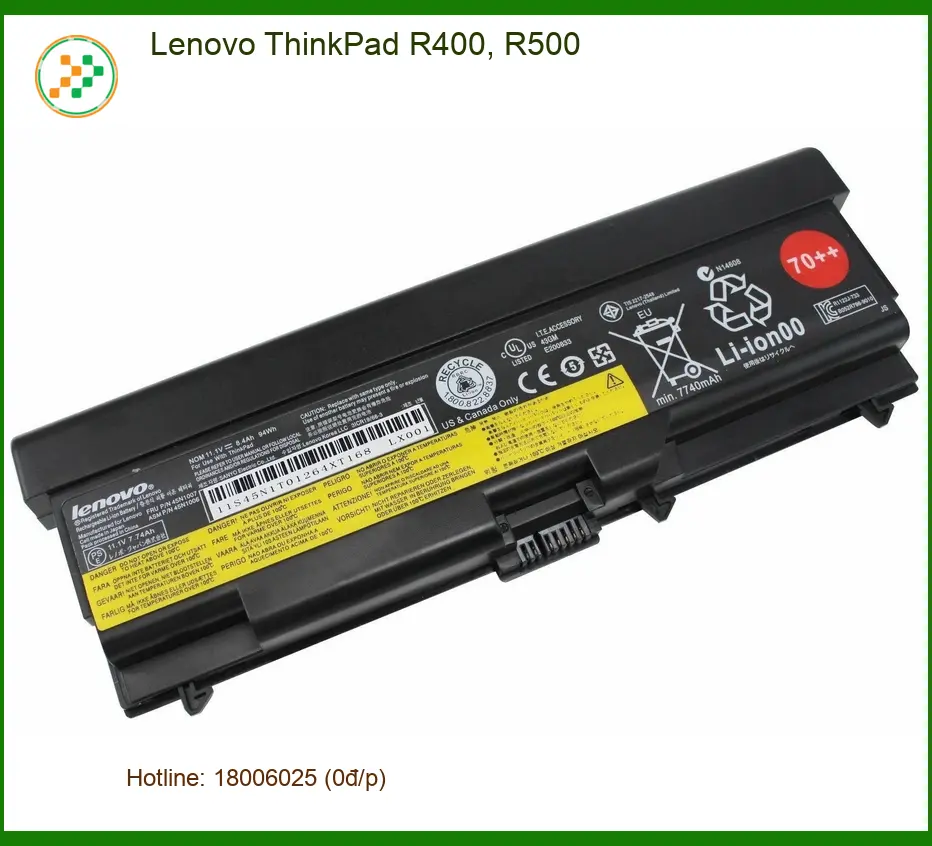 Pin Laptop LENOVO Lenovo ThinkPad R400, R500 - Thay Lấy Liền | Giá Tốt TPHCM