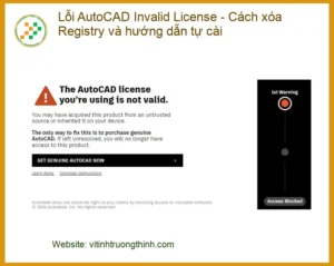 Thủ thuật Lỗi AutoCAD Invalid License – Xóa Registry, tự cài