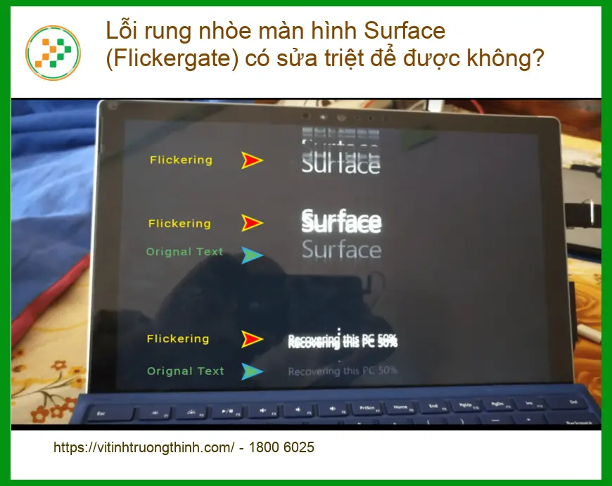 Surface Lỗi rung nhòe màn hình (Flickergate) - Trung tâm sửa chữa uy tín TPHCM