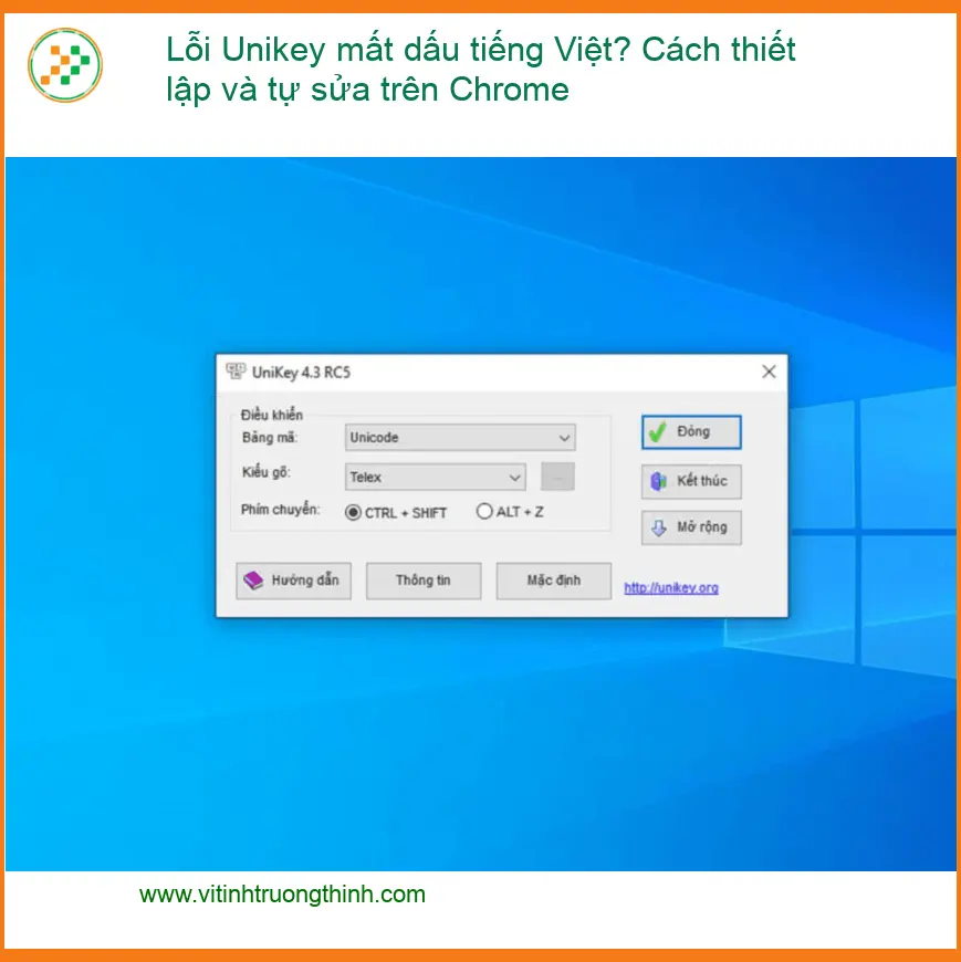 Unikey mất dấu tiếng Việt? Sửa trên Chrome - Trung tâm hỗ trợ TPHCM