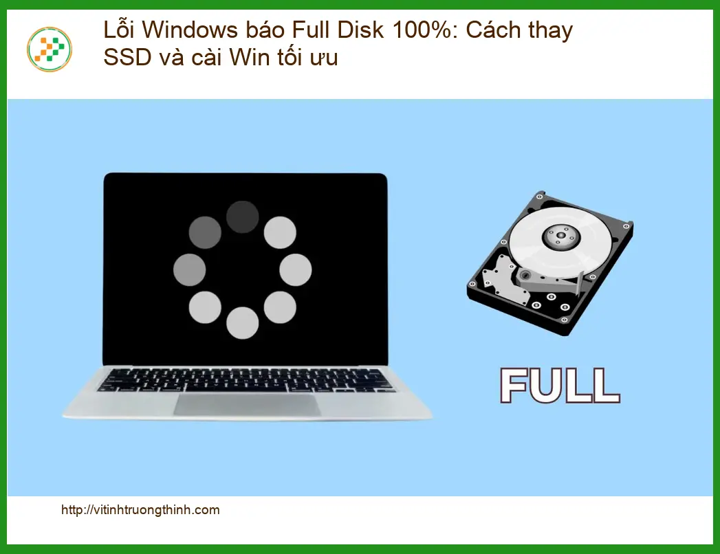 Windows Lỗi báo Full Disk 100%: Cách thay SSD - Trung tâm hỗ trợ gần đây