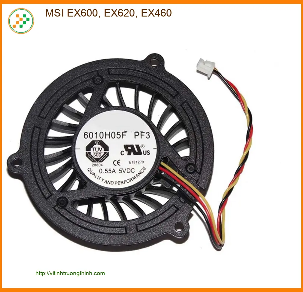 Quạt Laptop MSI EX600, EX620, EX460 | Thay Lấy Ngay - Cửa Hàng Gần Đây