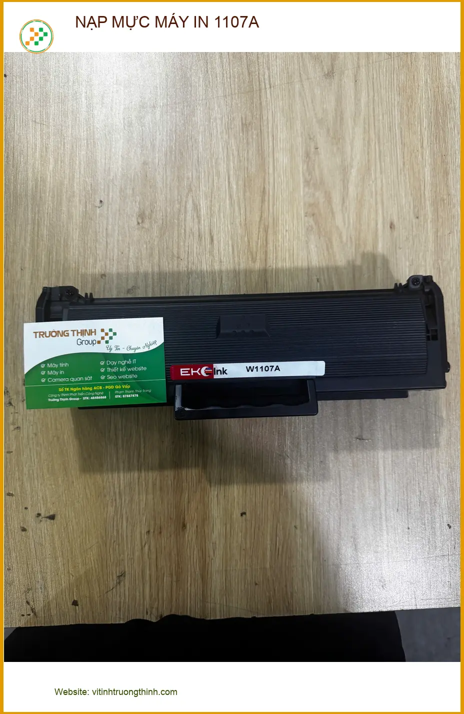 Anh Quang giám đốc review dịch vụ nạp mực máy in 1107A Quận 10 uy tín