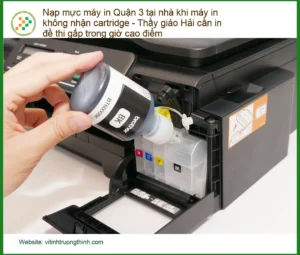 Sửa Chữa Nạp Mực Máy In Quận 3 không nhận cartridge – Gọi xử lý gấp