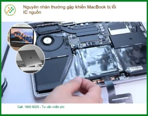 Macbook lỗi IC nguồn: Nguyên nhân & cách sửa – Trung tâm uy tín TPHCM