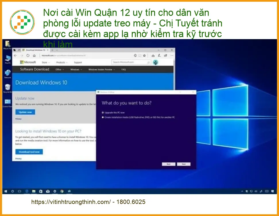 Cài Win Quận 12 uy tín lỗi update treo máy - Dịch vụ cài Win tận nơi lấy liền