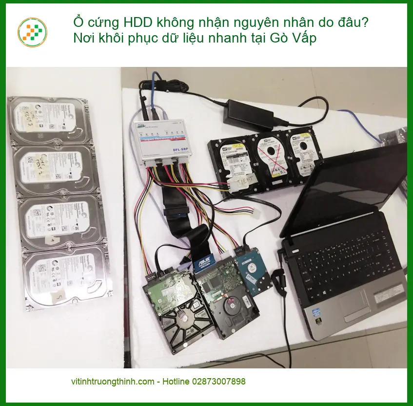 Khôi phục dữ liệu ổ cứng HDD không nhận Gò Vấp - Gọi thợ cứu nhanh