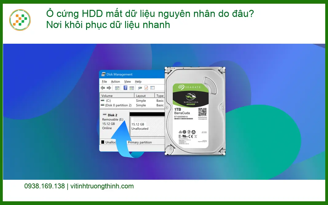 Khôi Phục Dữ Liệu Ổ cứng HDD mất dữ liệu - Trung tâm cứu nhanh TPHCM