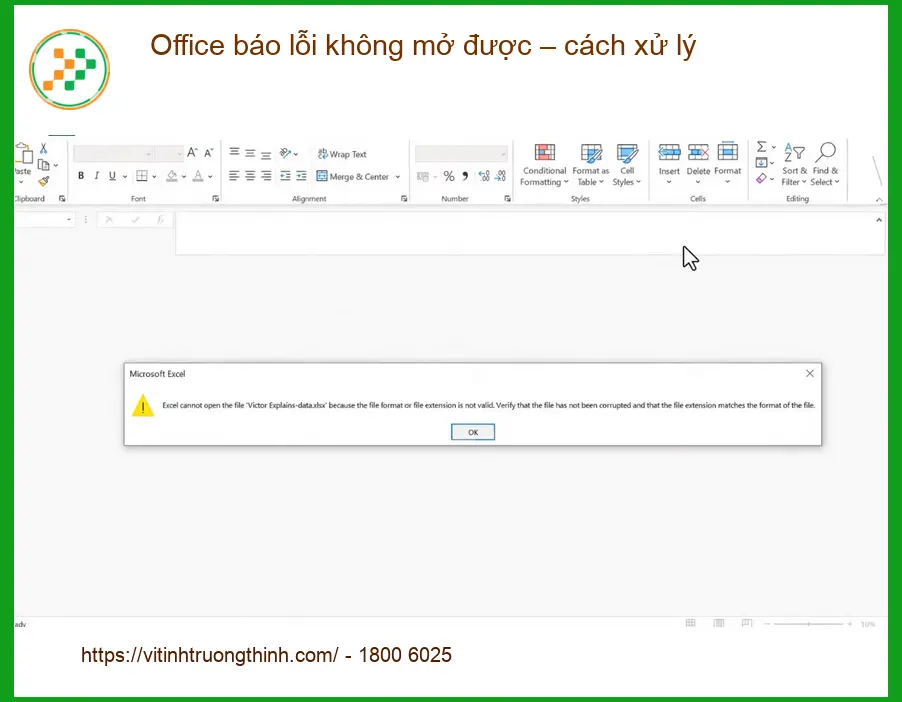 Văn phòng Office báo lỗi không mở được cách xử lý - Trung tâm hỗ trợ TPHCM