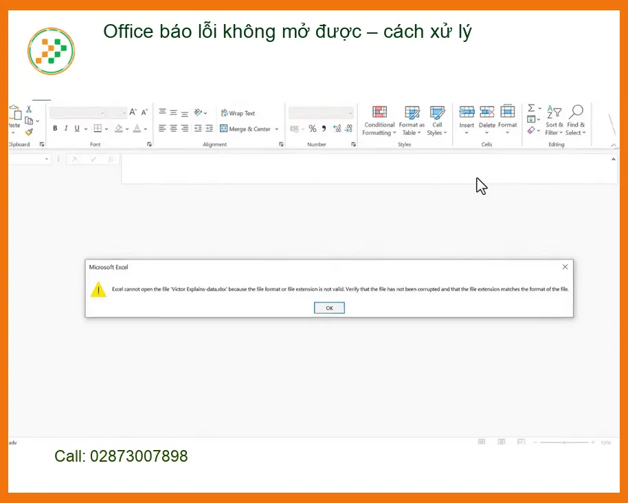 Văn phòng Office báo lỗi không mở được – Cách xử lý tại nhà, hỗ trợ TPHCM