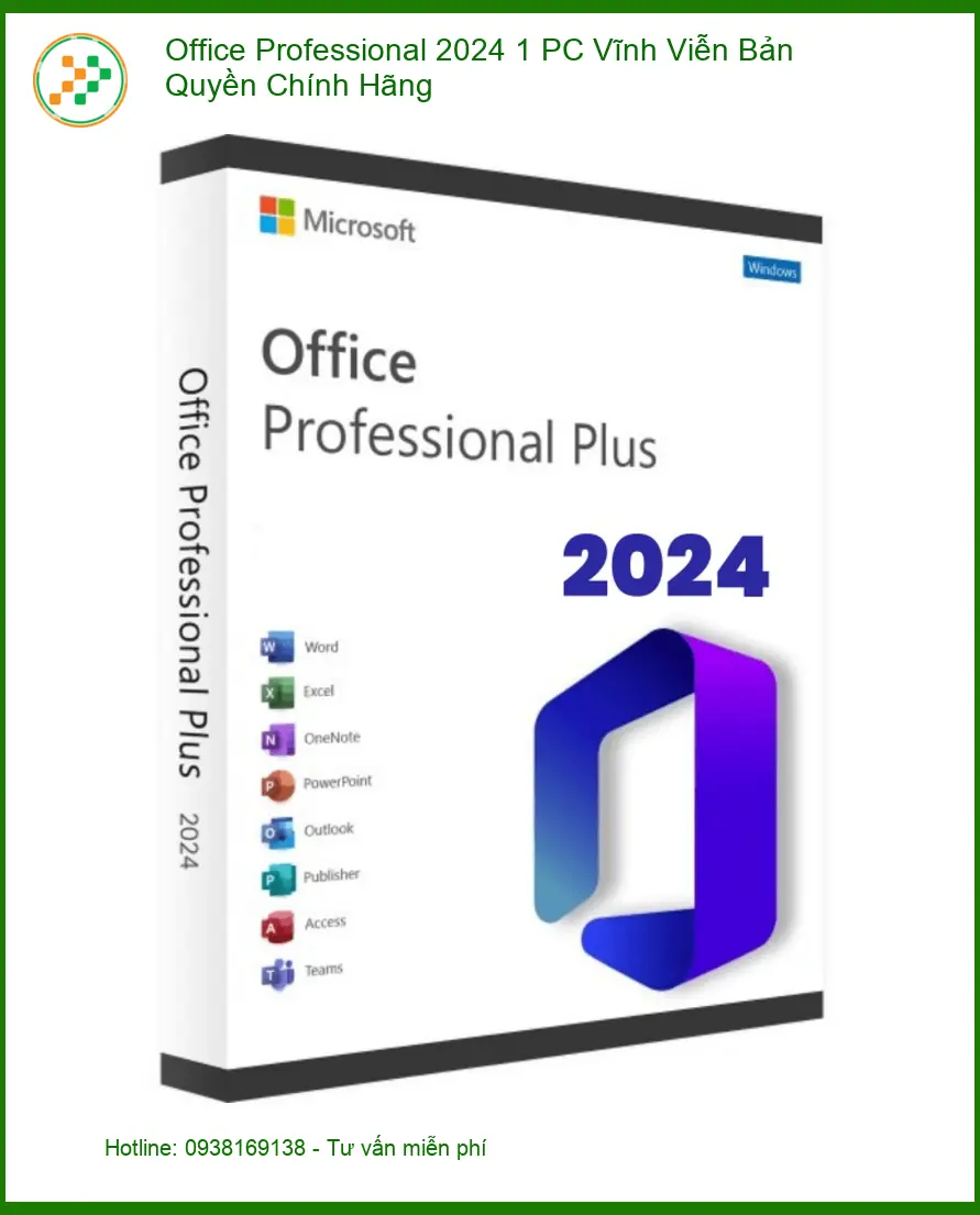 Office Bản Quyền Professional 1 PC Vĩnh Viễn - Cài Đặt Tận Nơi TPHCM