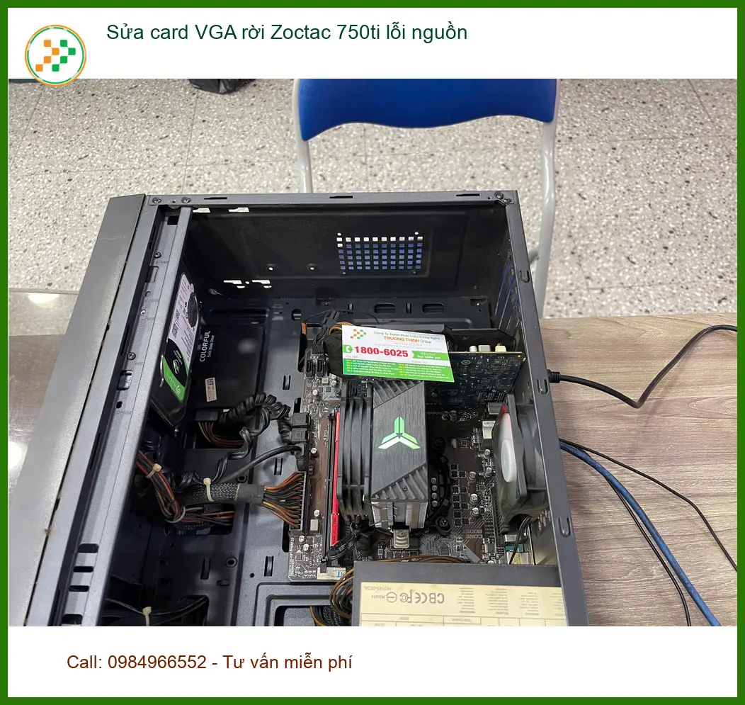 Dịch vụ sửa card VGA Zoctac 750ti lỗi nguồn Quận 7 - Anh Trường đồ họa