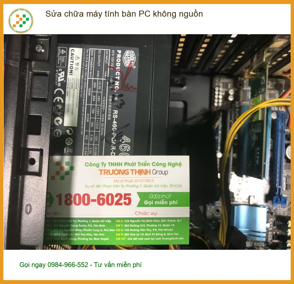 Máy tính bàn PC không nguồn - Chú Lâm cần sửa gấp ở Quận Bình Tân ảnh thực tế 1