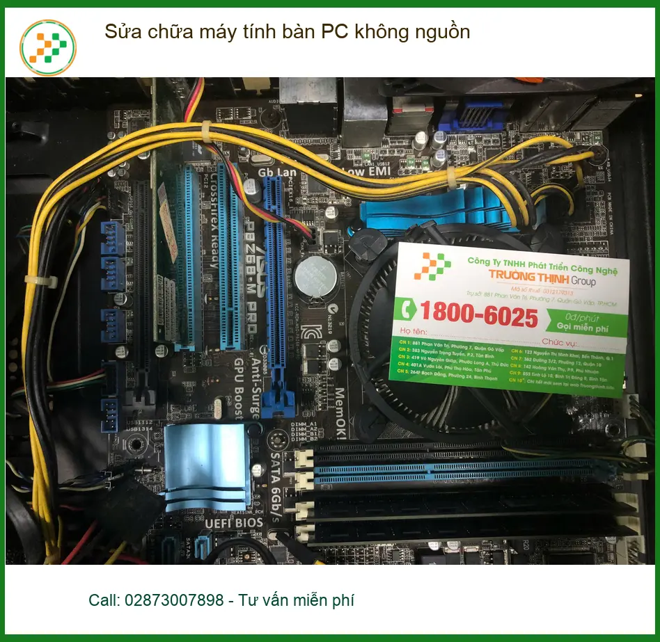 Máy tính bàn PC không nguồn - Chú Lâm cần sửa gấp ở Quận Bình Tân ảnh thực tế 2