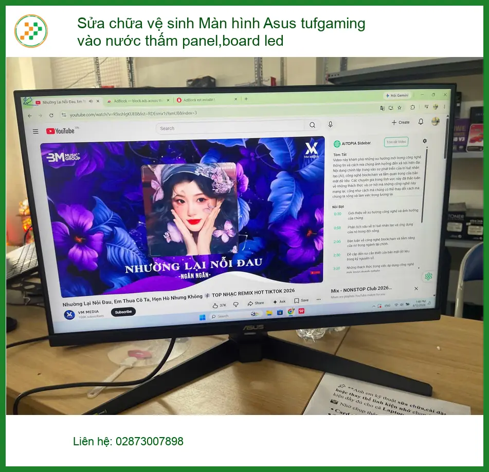 Anh Quốc Anh: Sửa màn hình Asus tufgaming vào nước Quận Phú Nhuận ảnh thực tế 1