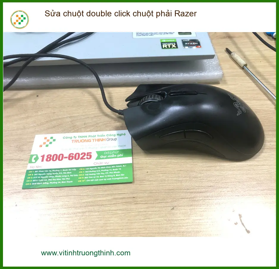 Anh Khải lập trình viên tìm chỗ sửa chuột double click Razer Quận Bình Tân