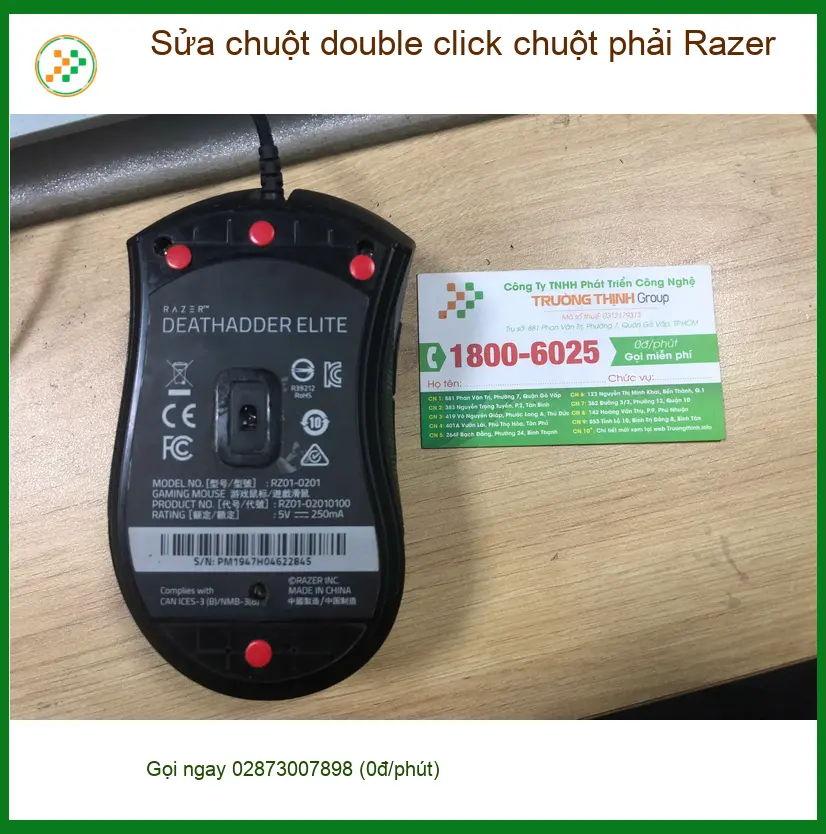 Anh Khải lập trình viên tìm chỗ sửa chuột double click Razer Quận Bình Tân ảnh thực tế 1