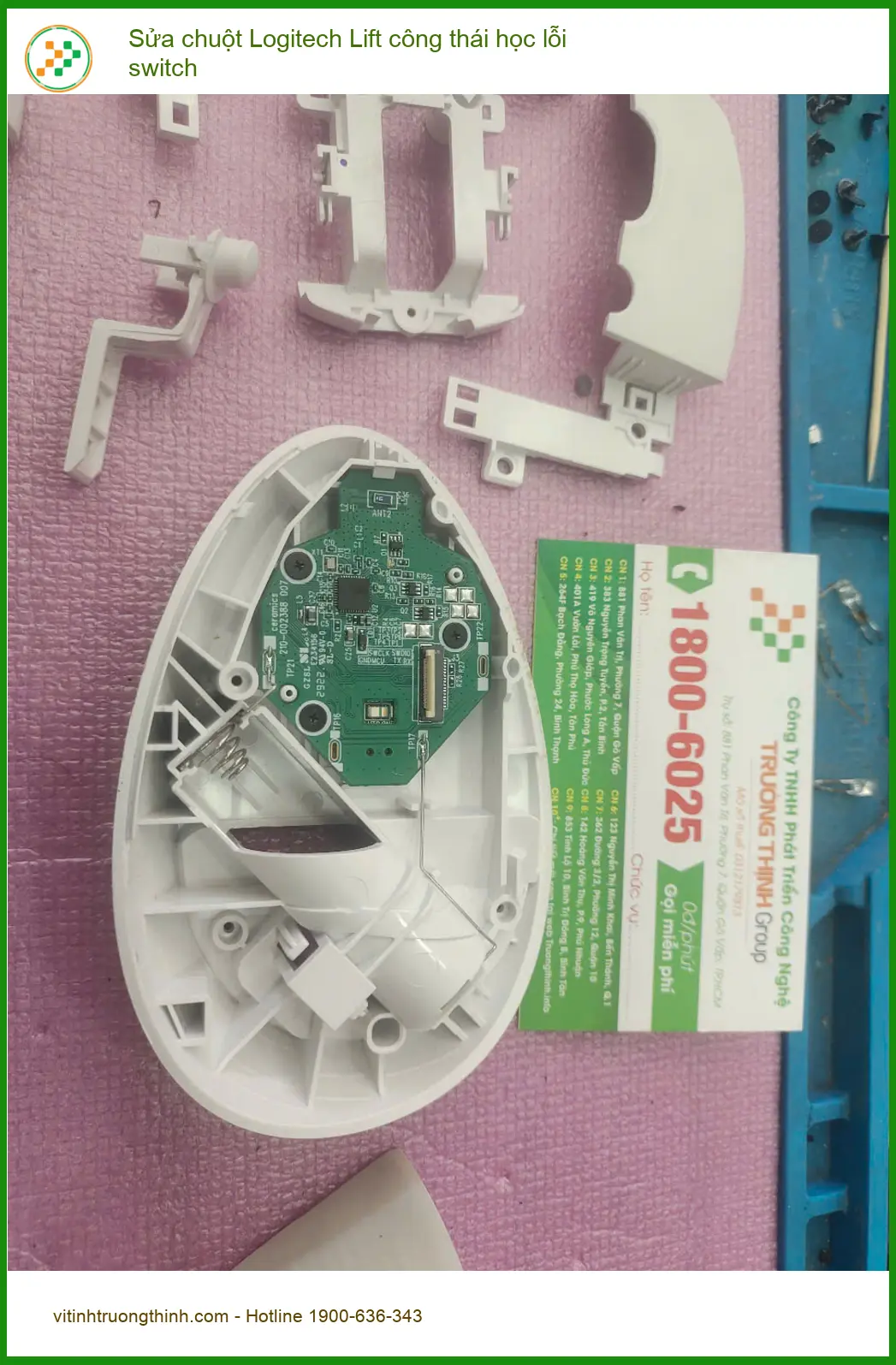 Chị Thảo giảng viên tìm Dịch vụ sửa chuột Logitech Lift lỗi switch Quận 7 lấy ngay ảnh thực tế 1