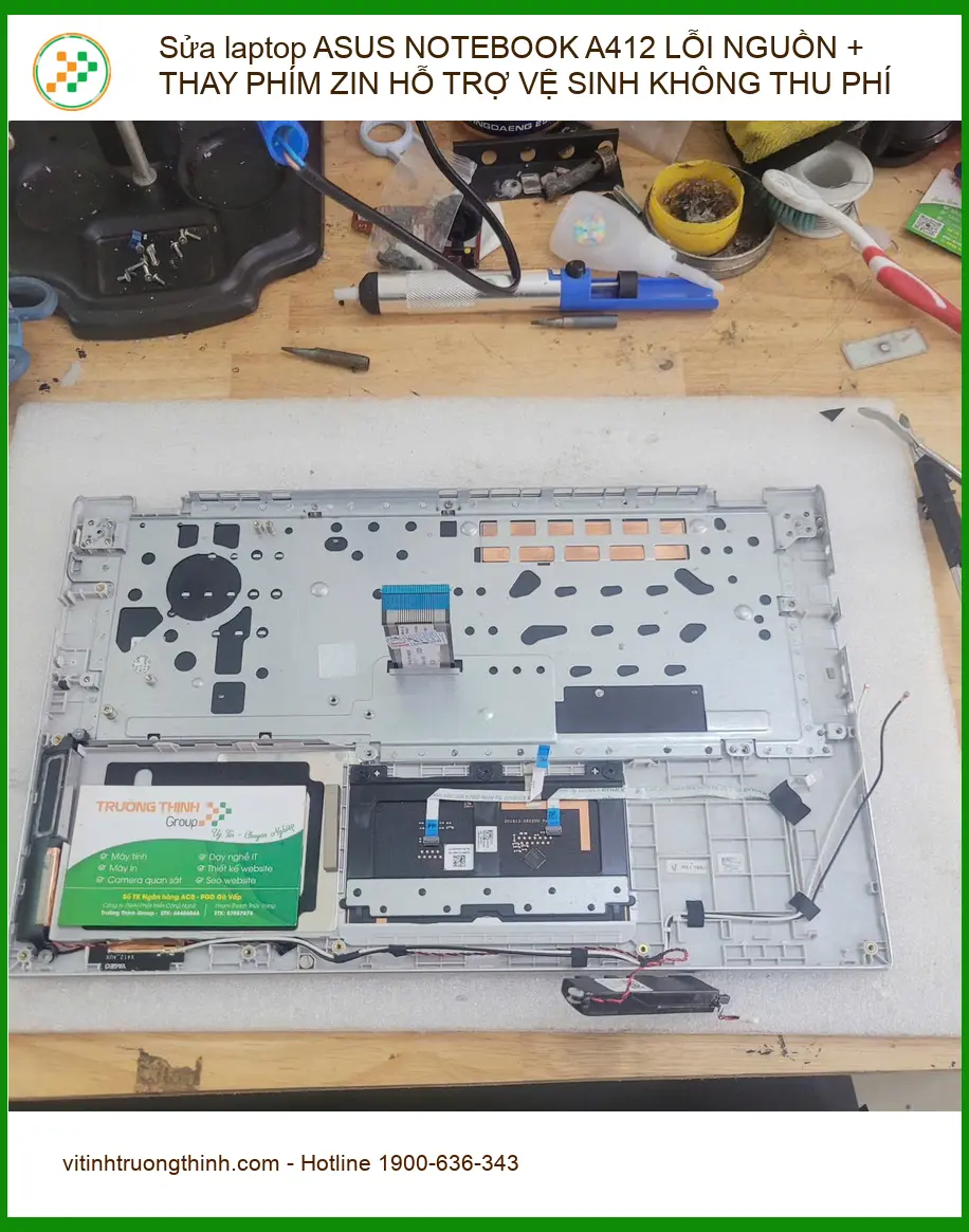 Tiệm sửa laptop ASUS A412 nguồn, phím, vệ sinh miễn phí Phú Nhuận. Anh Tú doanh nhân. ảnh thực tế 1