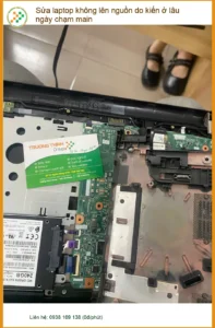 Anh Trọng chia sẻ: Sửa laptop không lên nguồn do kiến chạm main Quận Phú Nhuận