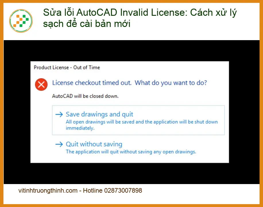 Thủ thuật Sửa lỗi AutoCAD Invalid License - Trung tâm hỗ trợ TPHCM