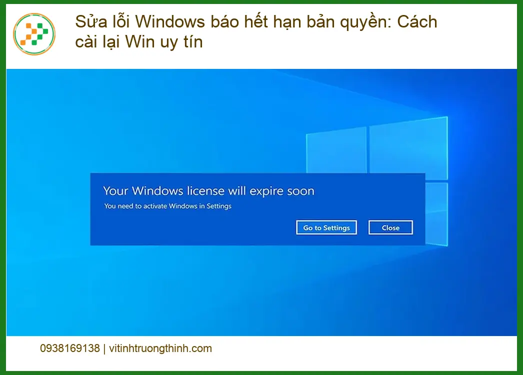 Windows Sửa lỗi báo hết hạn bản quyền: Cài lại Win - Trung tâm hỗ trợ gần đây