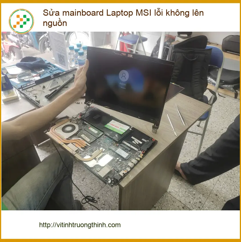 Anh Phước kỹ sư sửa mainboard Laptop MSI lỗi không nguồn Quận 7 ảnh thực tế 2