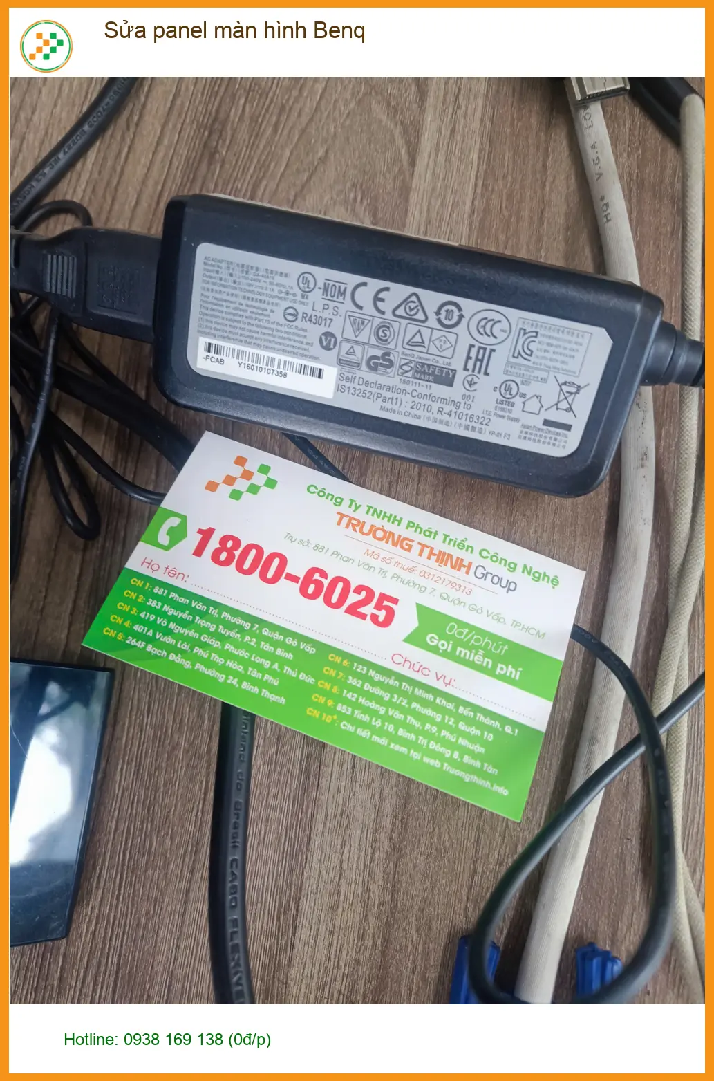 Anh Khang tìm chỗ sửa panel màn hình Benq Quận Tân Phú - Review dịch vụ uy tín ảnh thực tế 2
