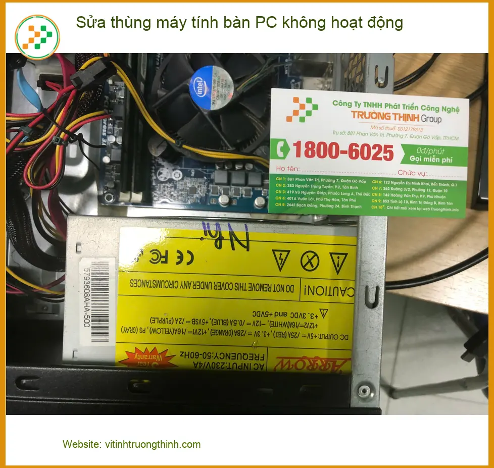 Anh Khoa tìm nơi sửa thùng máy tính bàn PC không hoạt động Quận Bình Tân ảnh thực tế 2