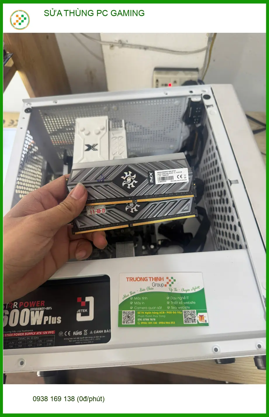 Dịch vụ Sửa thùng PC gaming Quận Tân Bình uy tín - Anh Quân lắp ráp máy mới review