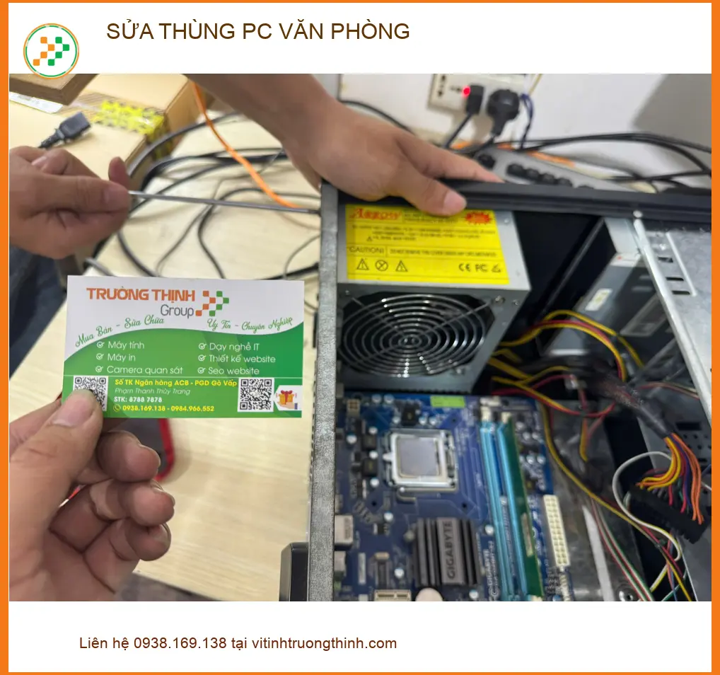 Chị Hạnh nhân viên văn phòng tìm chỗ sửa thùng PC Quận Tân Bình uy tín ảnh thực tế 1