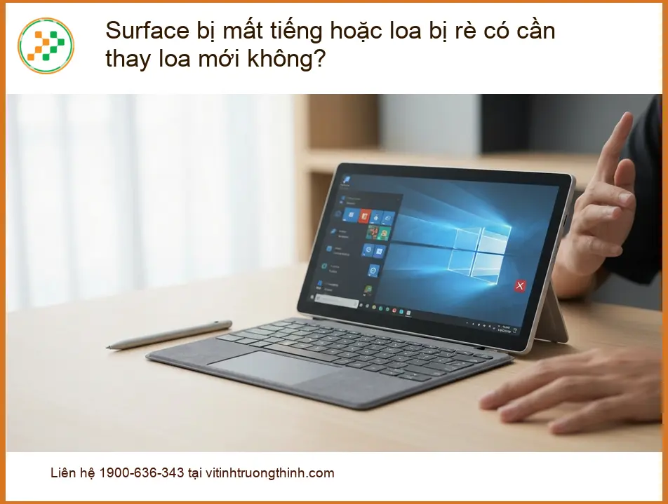 Surface bị mất tiếng hoặc loa rè có cần thay mới không? - Trung tâm sửa chữa uy tín TPHCM