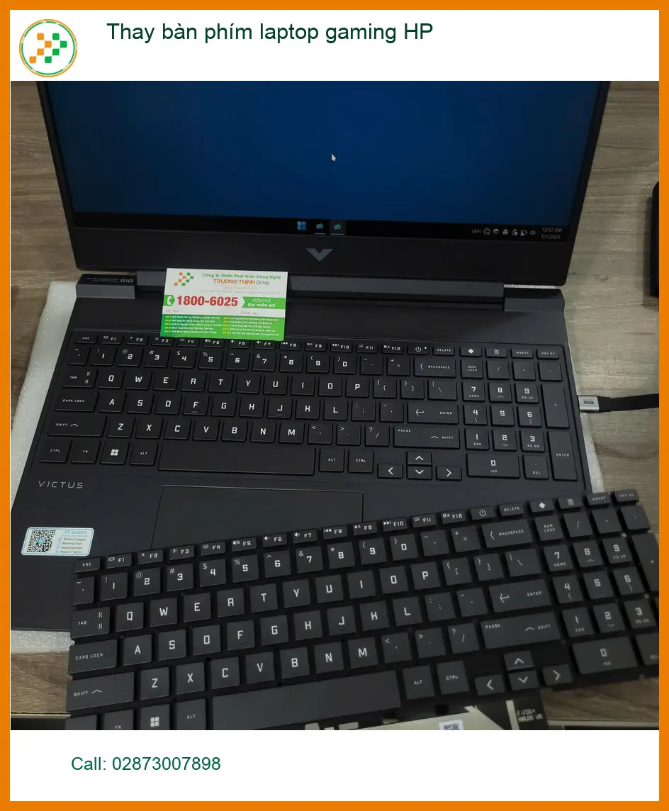 Dịch vụ Thay bàn phím laptop gaming HP Quận Tân Bình uy tín - Anh Bảo designer đồ họa review