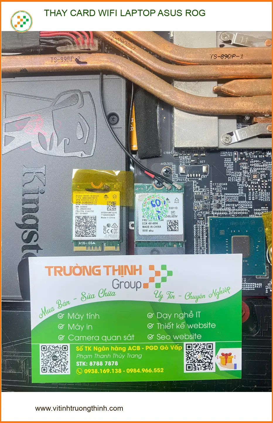 Thay Card Wifi Laptop Asus ROG Quận Gò Vấp - Anh Kiên IT gặp sự cố