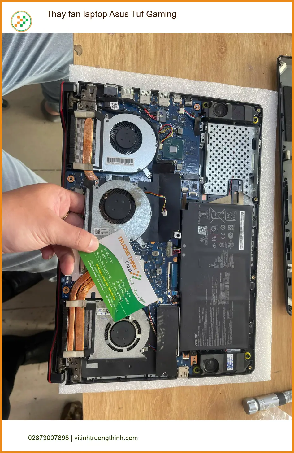 Anh Kiên game thủ review - Chỗ thay fan laptop Asus Tuf Gaming Quận Thủ Đức uy tín