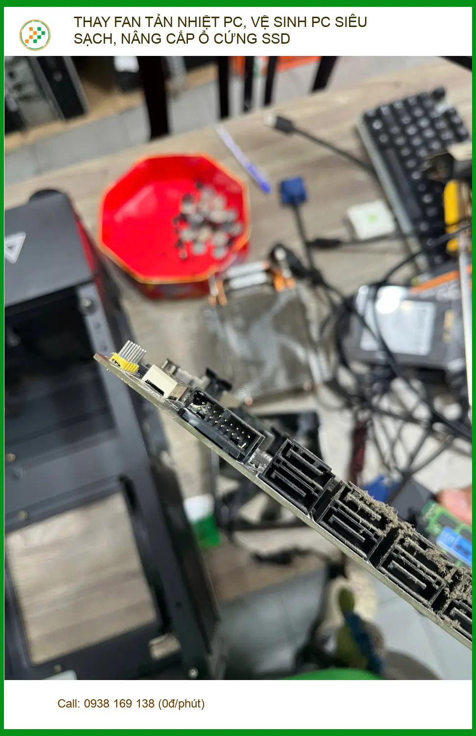 Chú Phước chủ tiệm cafe: Trung tâm thay fan, vệ sinh PC, nâng cấp SSD Bình Thạnh ảnh thực tế 1