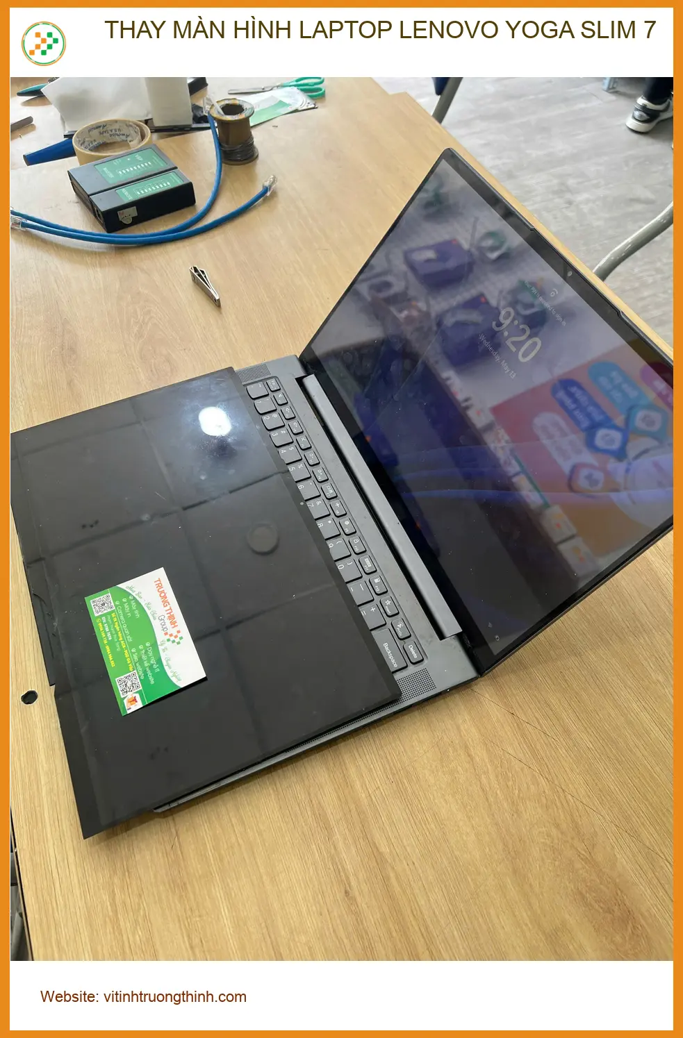Thay Màn hình Laptop Lenovo Yoga Slim 7 Quận 9 - Anh Hưng lập trình viên ảnh thực tế 2