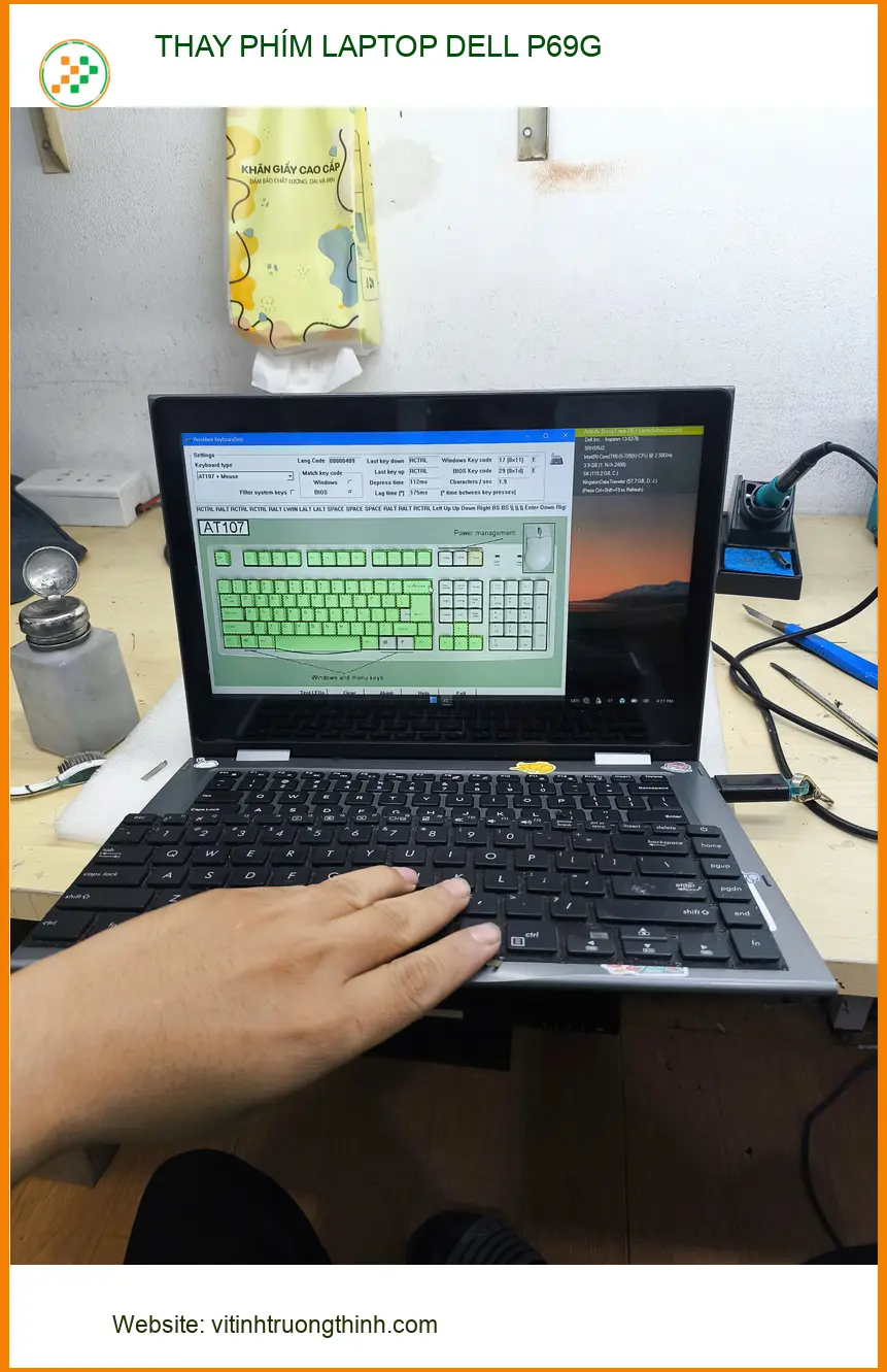Tiệm Thay phím laptop Dell P69G Quận Gò Vấp lấy ngay - Chị Mai nhân viên văn phòng ảnh thực tế 1