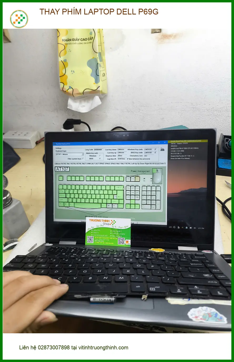 Tiệm Thay phím laptop Dell P69G Quận Gò Vấp lấy ngay - Chị Mai nhân viên văn phòng ảnh thực tế 2