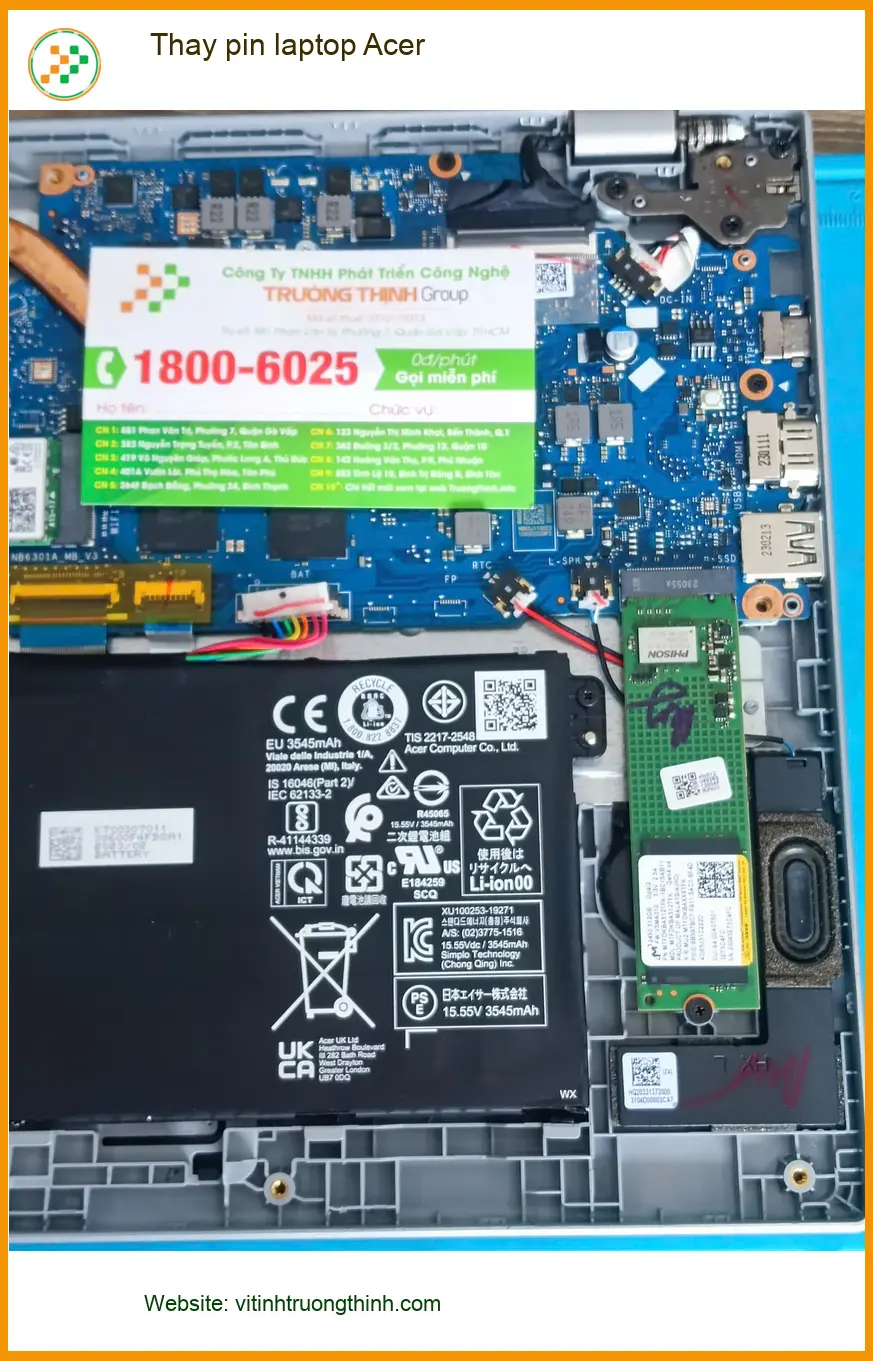 Anh Khánh shipper review ca Thay pin laptop Acer Quận Tân Phú lấy ngay