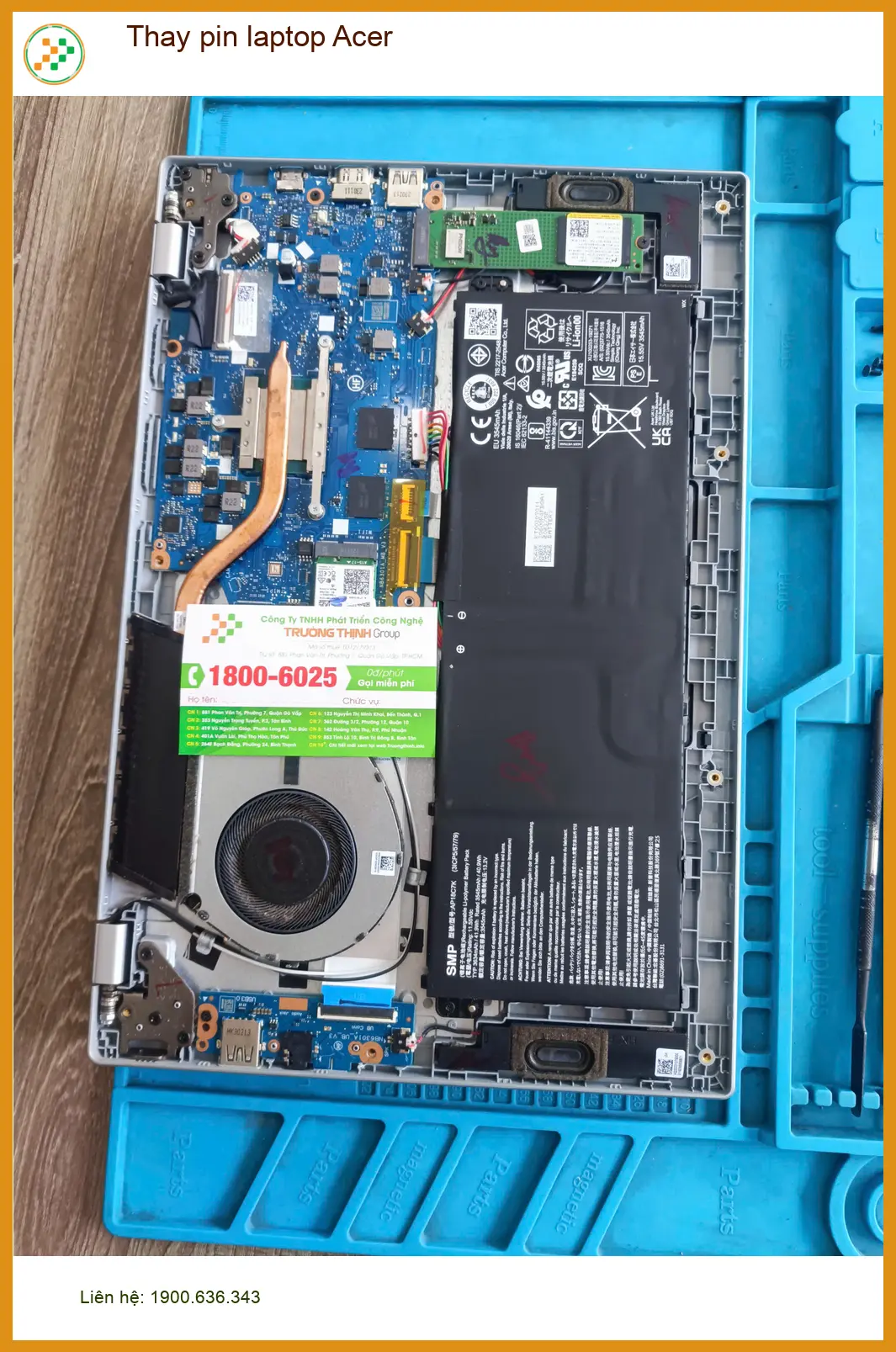 Anh Khánh shipper review ca Thay pin laptop Acer Quận Tân Phú lấy ngay ảnh thực tế 1