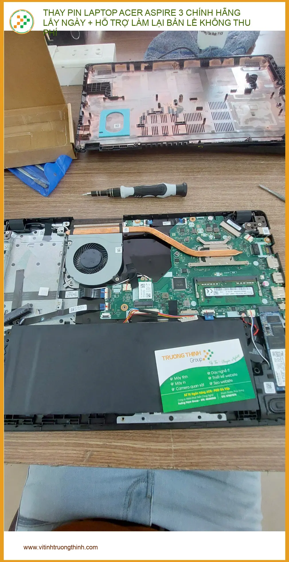 Anh Lâm Thay pin Acer Aspire 3, miễn phí bản lề Q.Phú Nhuận