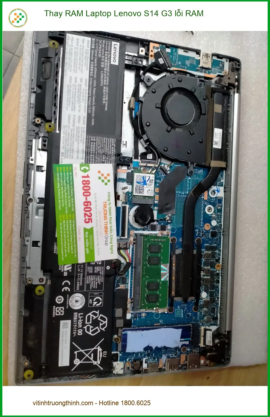 Anh Đức kỹ sư xây dựng cần thay RAM Laptop Lenovo S14 G3 lỗi RAM Quận 12