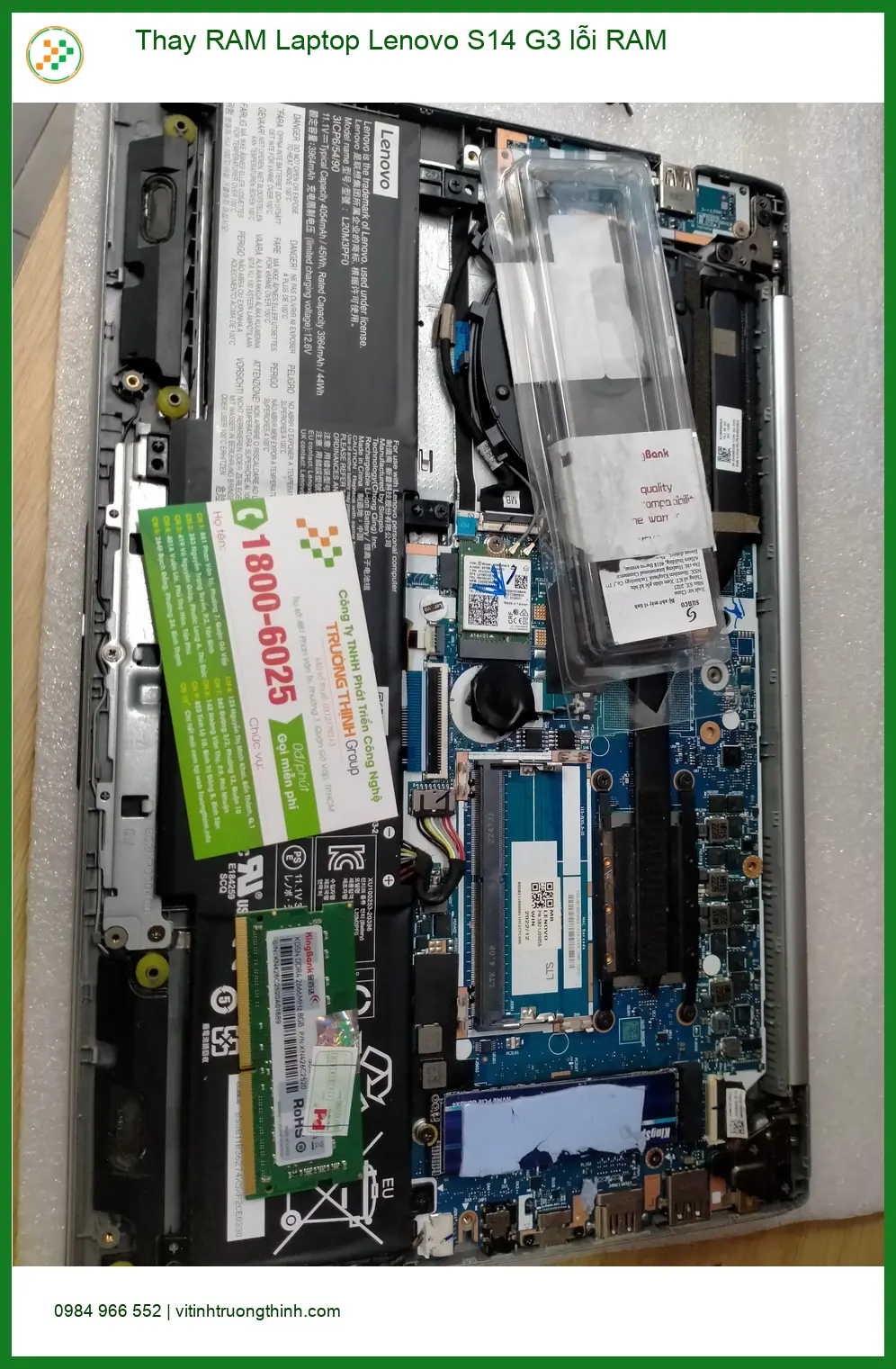 Anh Đức kỹ sư xây dựng cần thay RAM Laptop Lenovo S14 G3 lỗi RAM Quận 12 ảnh thực tế 1